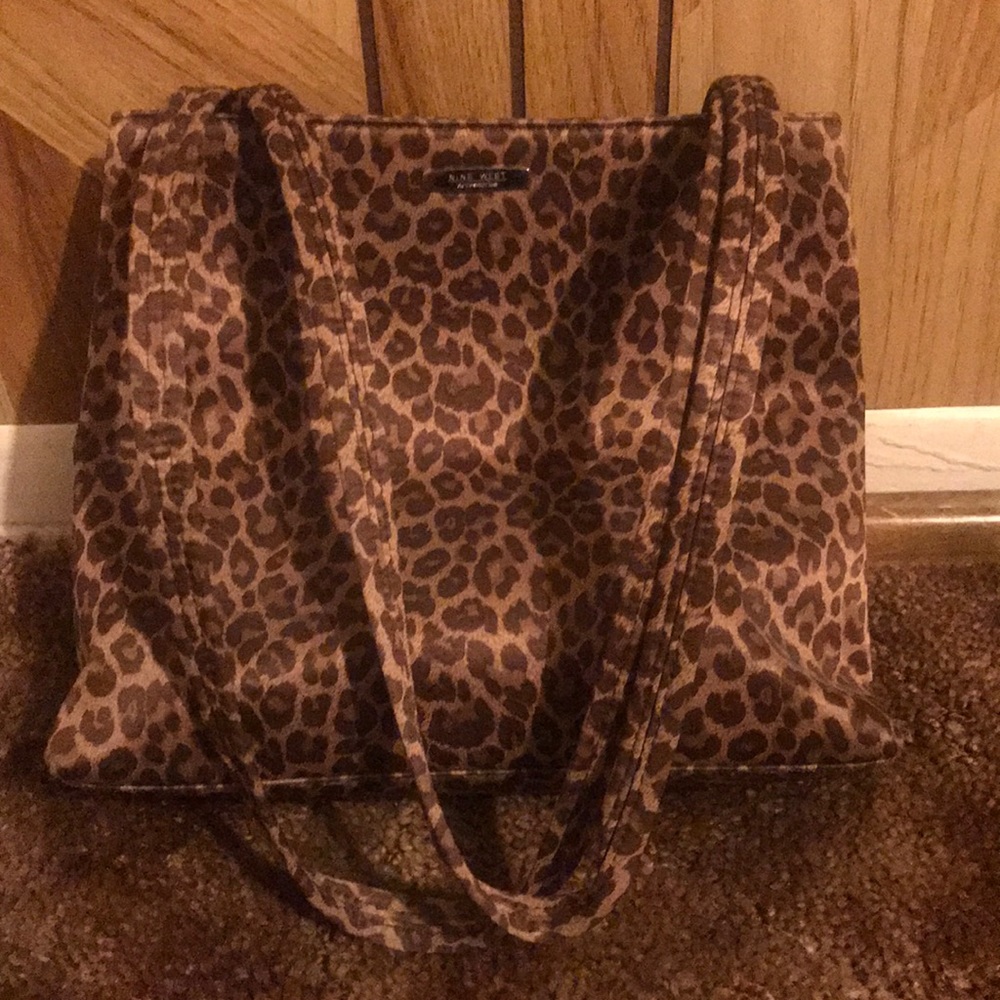 Leopard print Nine West purse and wallet
